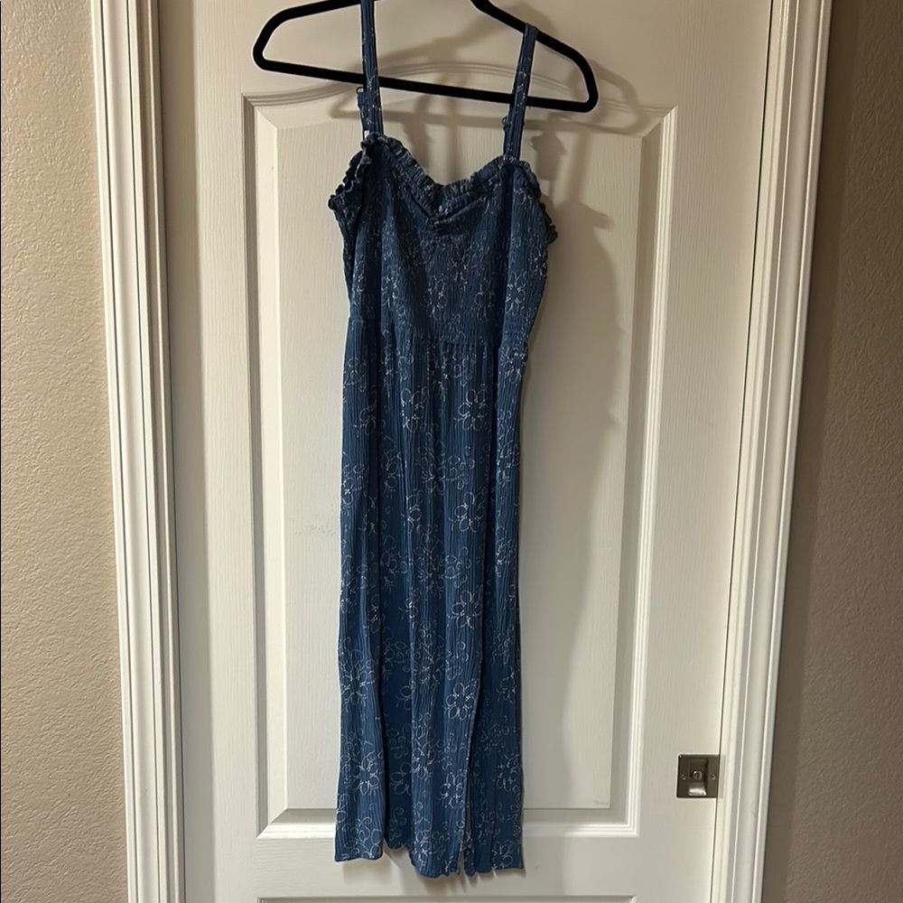 Market & Spruce Blue Floral Maxi Dress